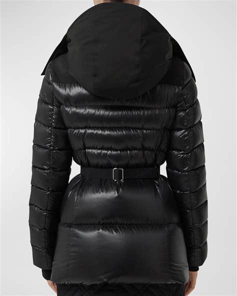 burberry double breasted puffer coat|Burberry burniston belted puffer coat.